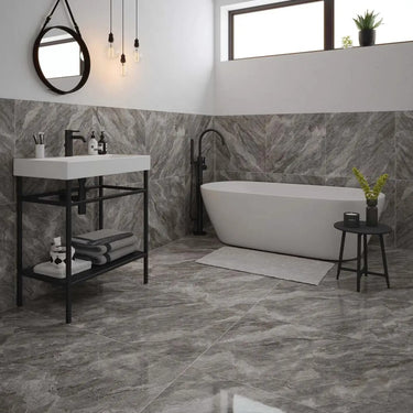 Apollo Grey Polished Porcelain