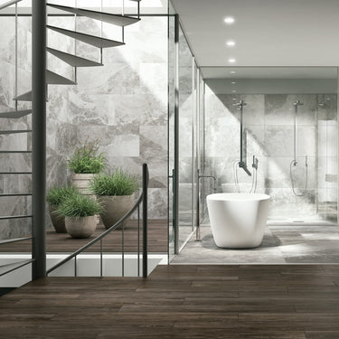 Faraway Grey Matt Porcelain