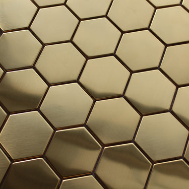 Montana Gold Hexagonal Mosaic Sheet