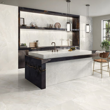 Onyx Ivory Marble Effect Matt Porcelain