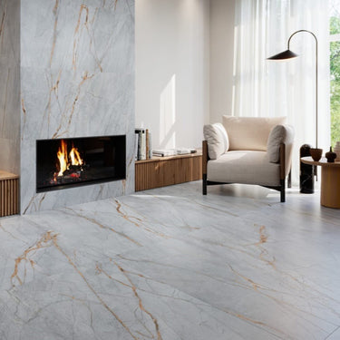 Orovia Blue Marble Effect Matt Porcelain
