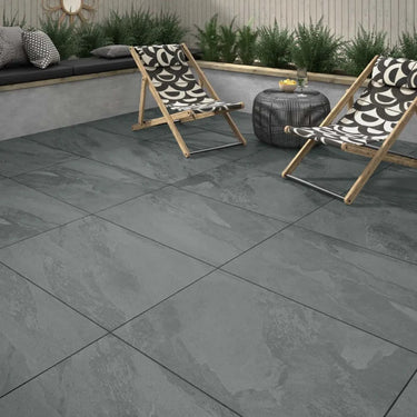 Wilsden Slate Black Outdoor Porcelain