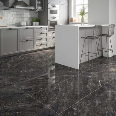 Zeus Midnight Black Polished Porcelain