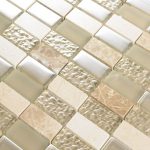 Light Beige Linear Mosaic Sheet