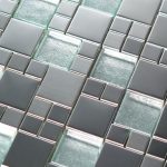 Metallic Silver Leaf Mosaic Sheet