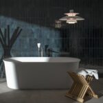 RAK Portofino Blue Glossy Brick Ceramic Tile - Image 2