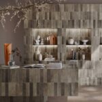 RAK Portofino Greige Glossy Brick Ceramic Tile - Image 2